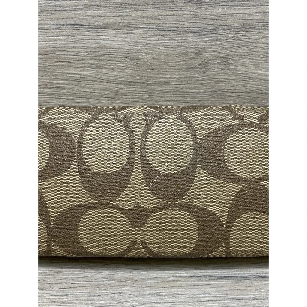Coach Eye Glasses Case Sunglasses Hard Hinged Clam Shell With Logo Monogram